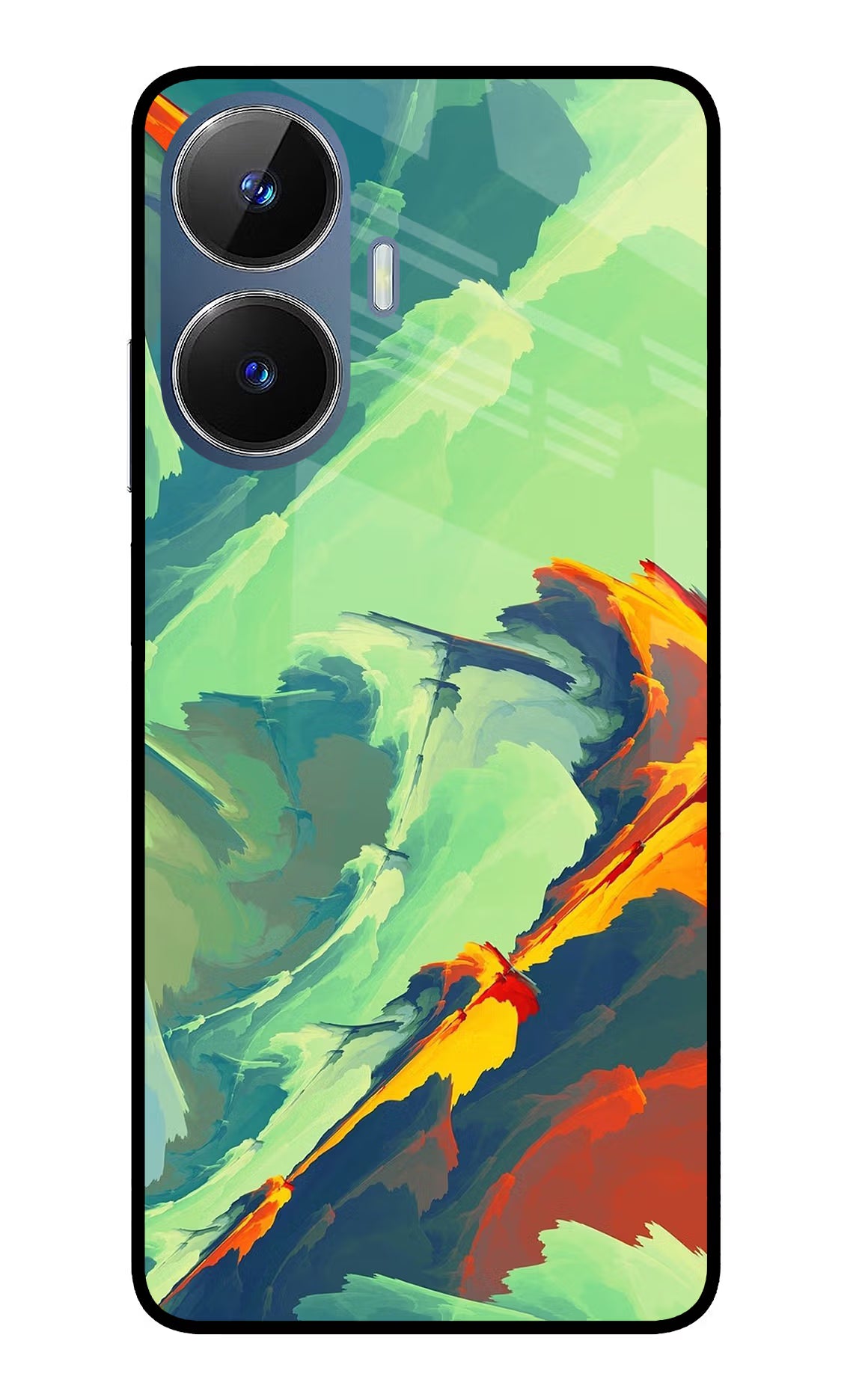 Paint Art Realme C55/N55 Glass Case Back Cover by Casekaro