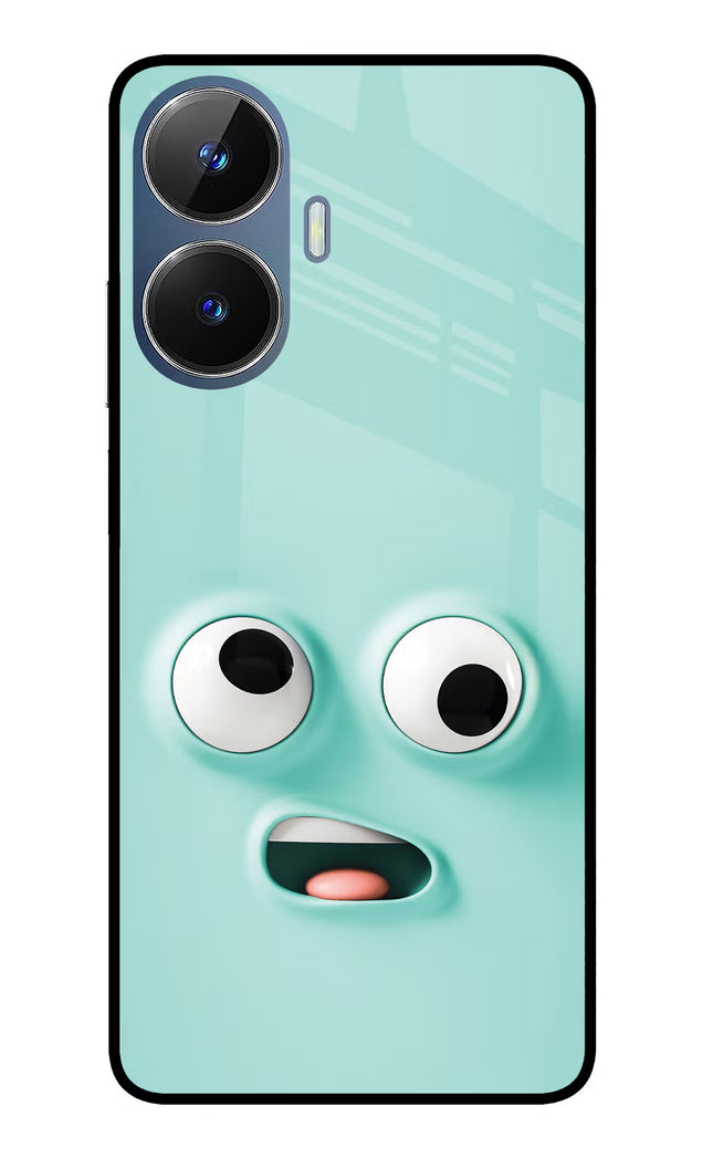 Funny Cartoon Realme C55/N55 Glass Case Back Cover by Casekaro
