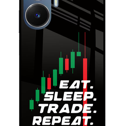 Eat Sleep Trade Repeat Realme C55/N55 Glass Case