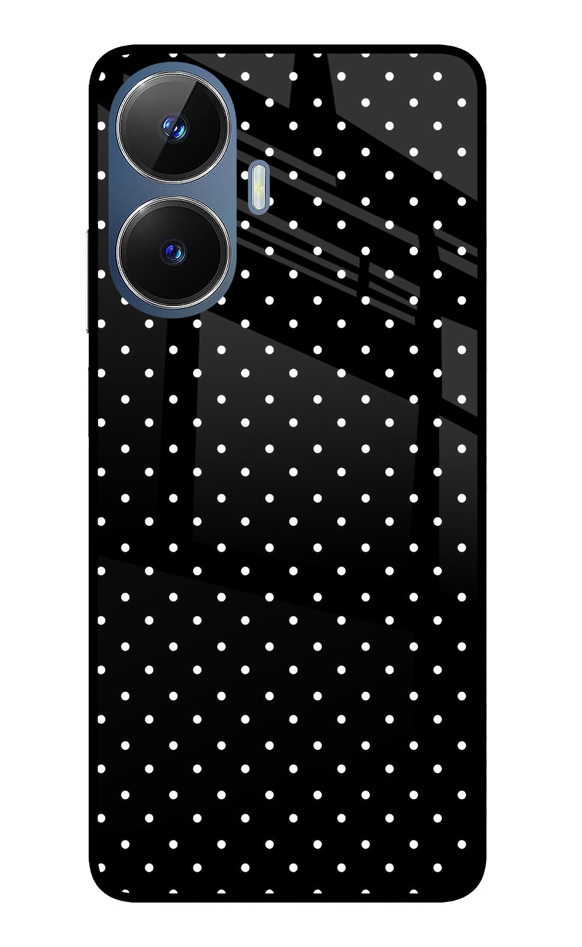 White Dots Realme C55/N55 Glass Case