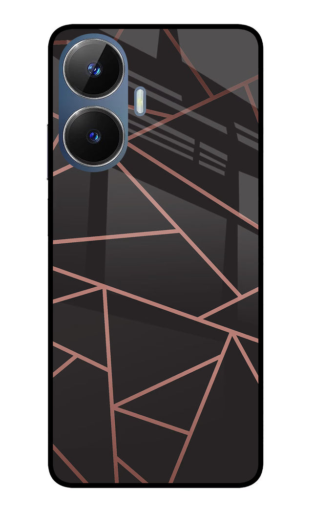 Geometric Pattern Realme C55/N55 Glass Case Back Cover by Casekaro