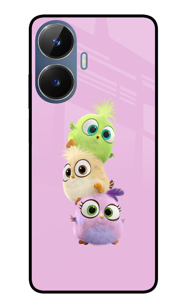 Cute Little Birds Realme C55/N55 Glass Case Back Cover by Casekaro