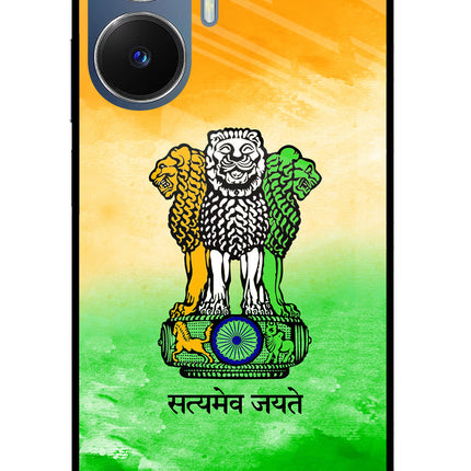 Satyamev Jayate Flag Realme C55/N55 Glass Case Back Cover by Casekaro