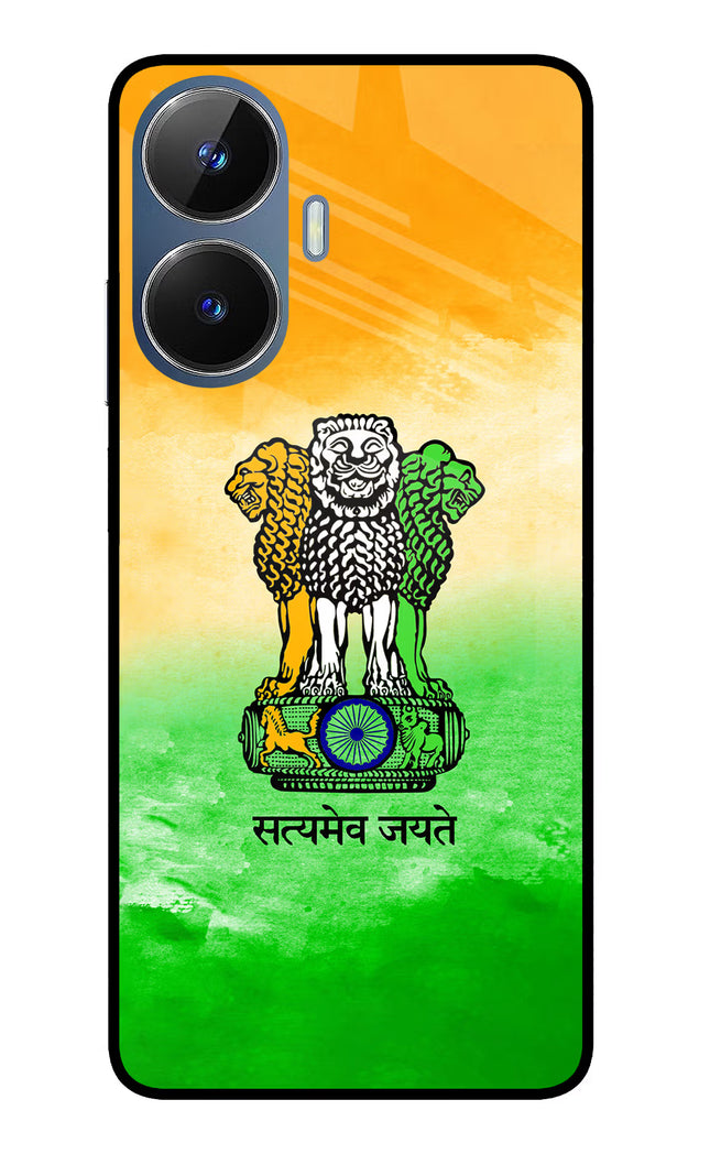Satyamev Jayate Flag Realme C55/N55 Glass Case Back Cover by Casekaro