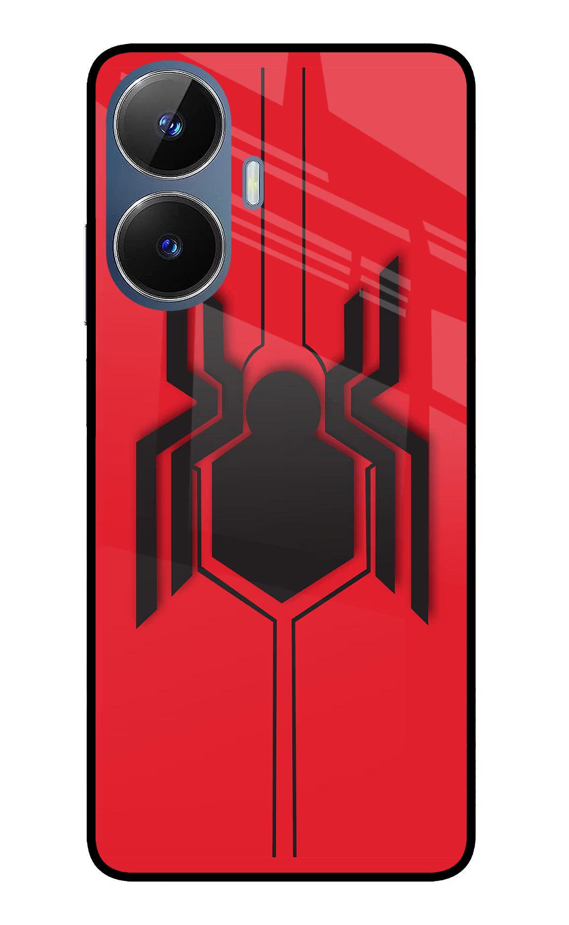 Spider Realme C55/N55 Glass Case Back Cover by Casekaro