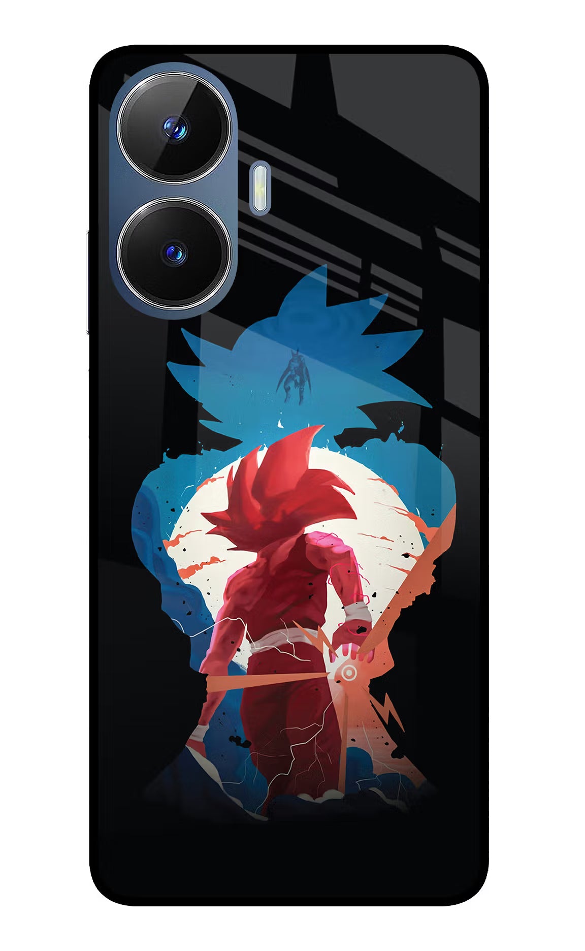 Goku Realme C55/N55 Glass Case Back Cover by Casekaro
