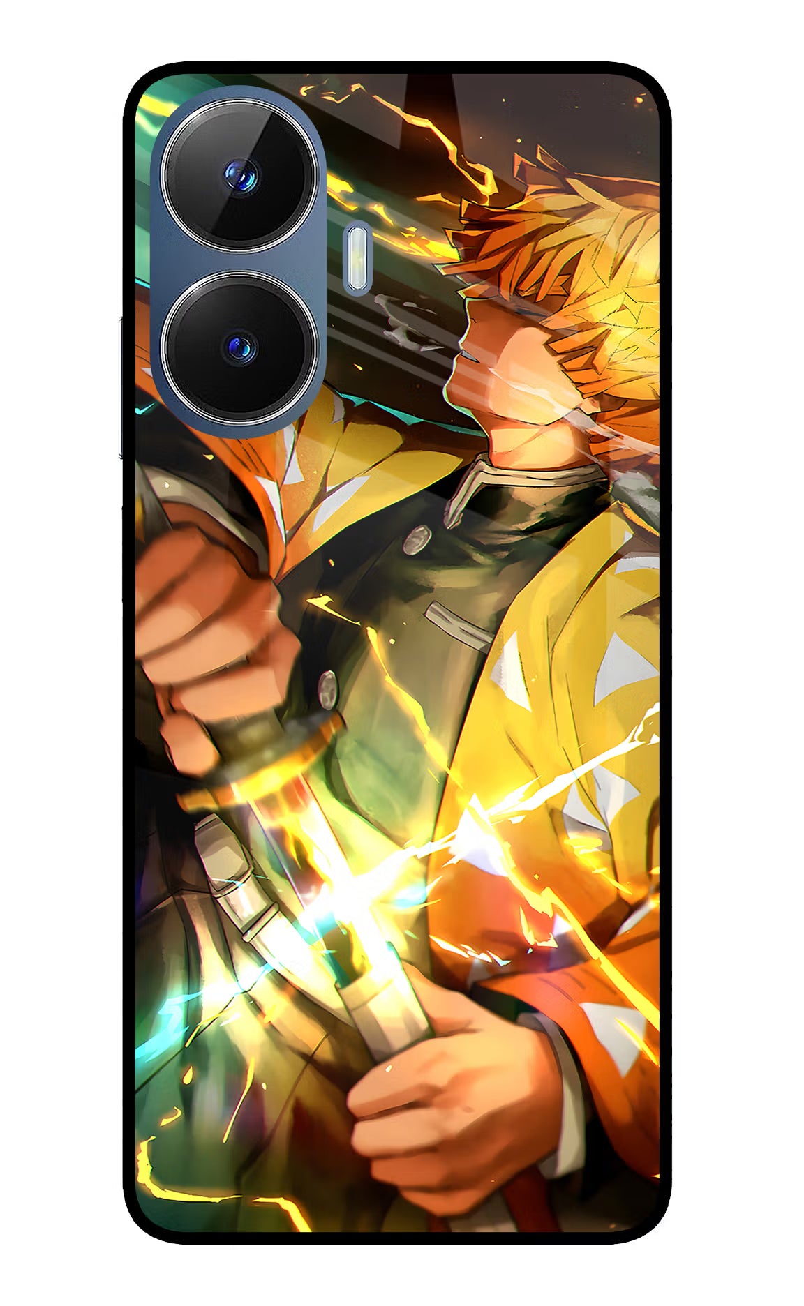 Demon Slayer Realme C55/N55 Glass Case Back Cover by Casekaro