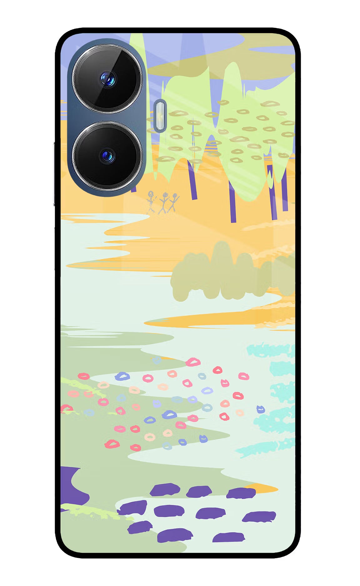 Scenery Realme C55/N55 Glass Case Back Cover by Casekaro