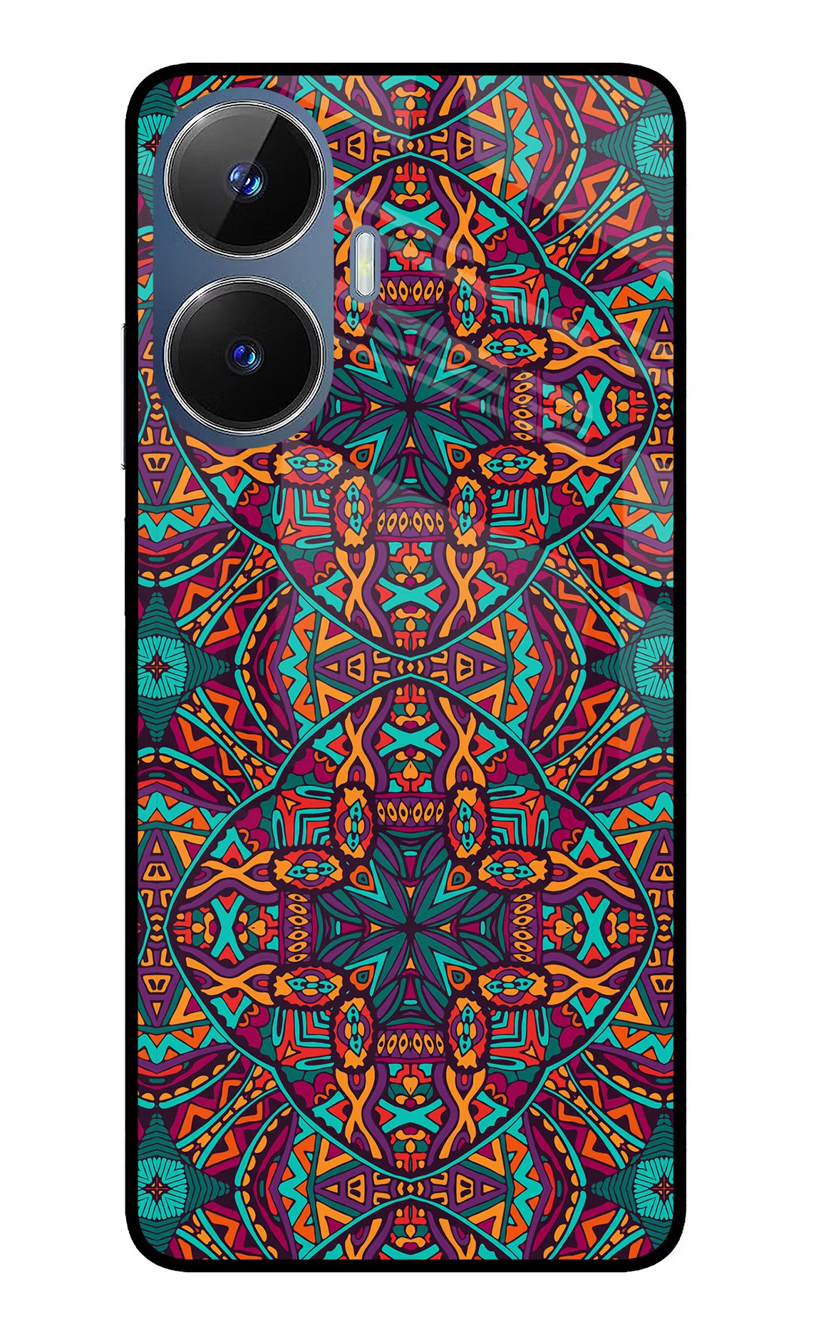 Colour Mandala Realme C55/N55 Glass Case Back Cover by Casekaro