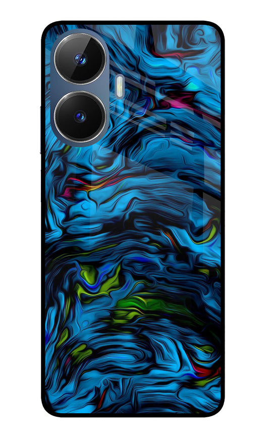 Dark Blue Abstract Realme C55/N55 Glass Case