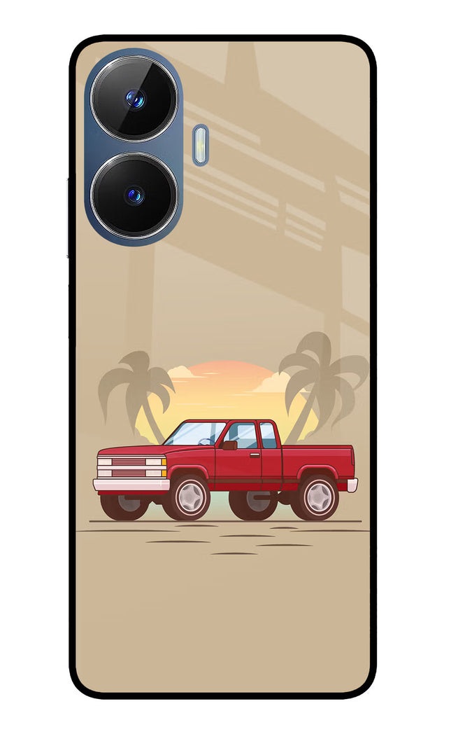 Desert Classic Drive Realme C55/N55 Glass Case Back Cover by Casekaro