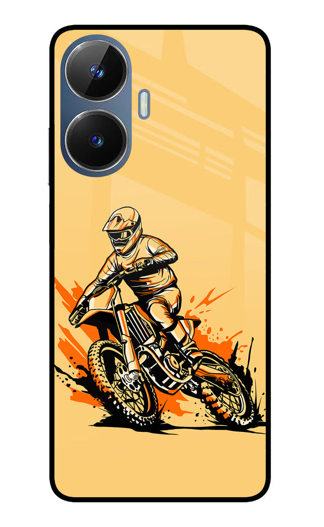 Off-Road Fury Realme C55/N55 Glass Case Back Cover by Casekaro