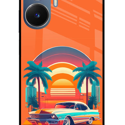 Palm Drive 80s Realme C55/N55 Glass Case
