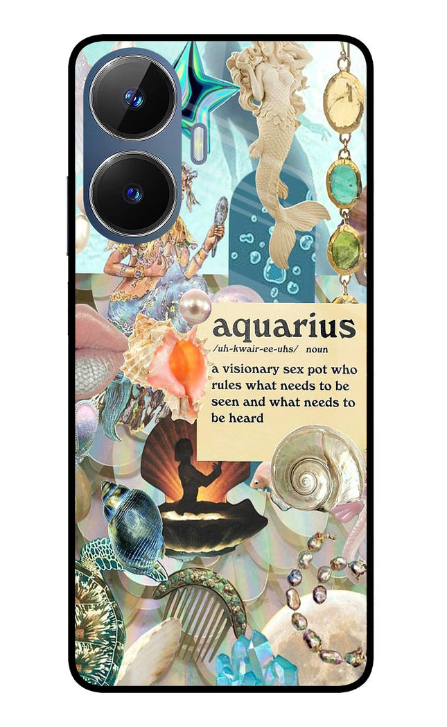 Aquarius Zodiac Realme C55/N55 Glass Case Back Cover by Casekaro