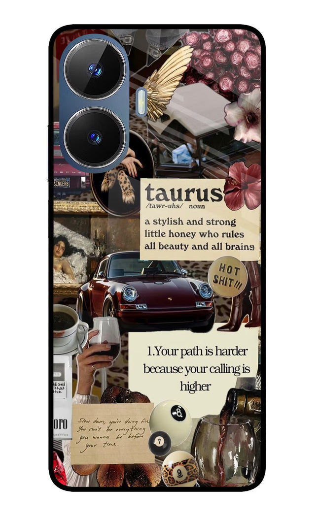 Taurus Zodiac Realme C55/N55 Glass Case Back Cover by Casekaro