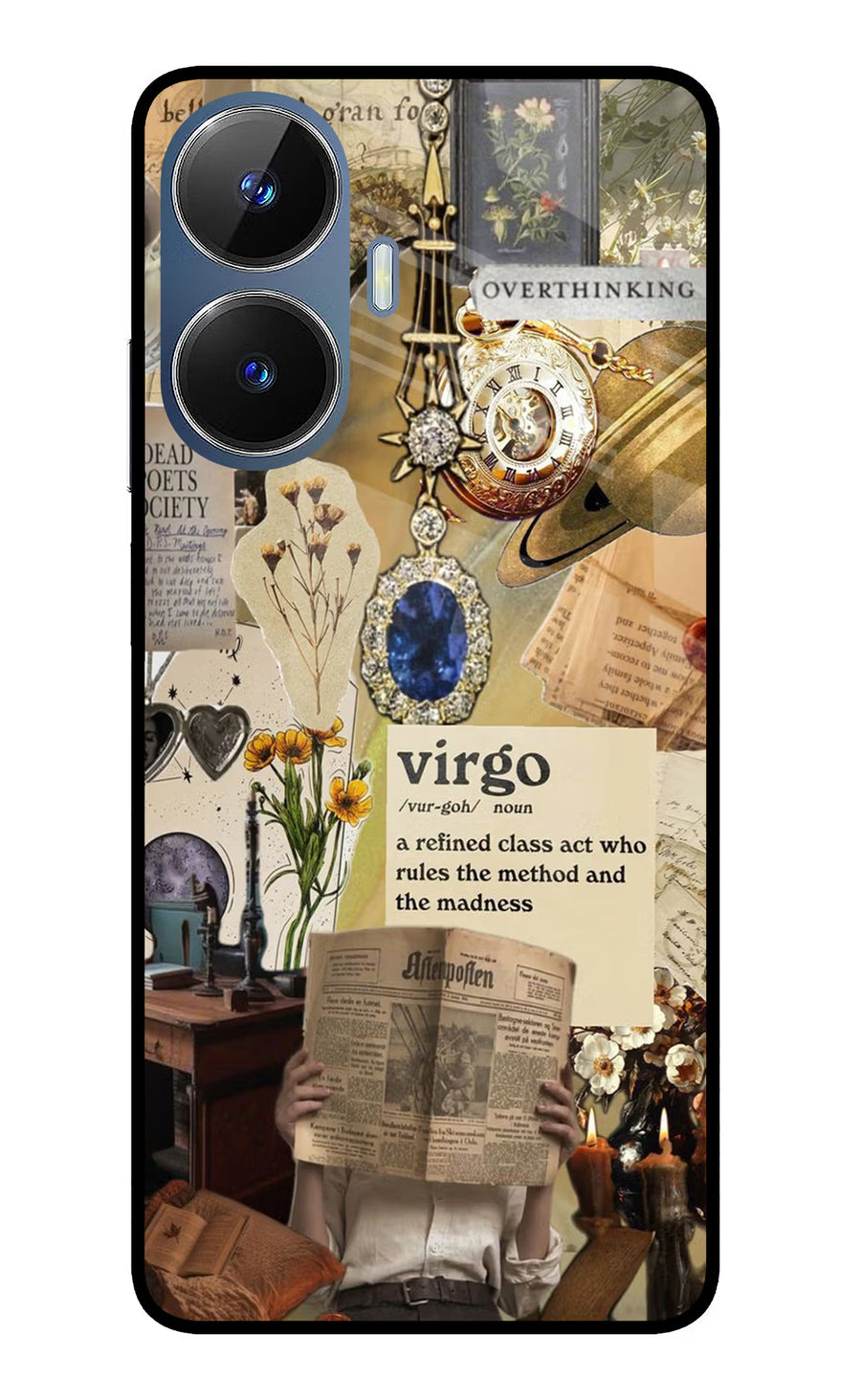 Virgo Zodiac Realme C55/N55 Back Cover, Glass case