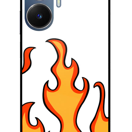 Fired Up – White Realme C55/N55 Glass Case