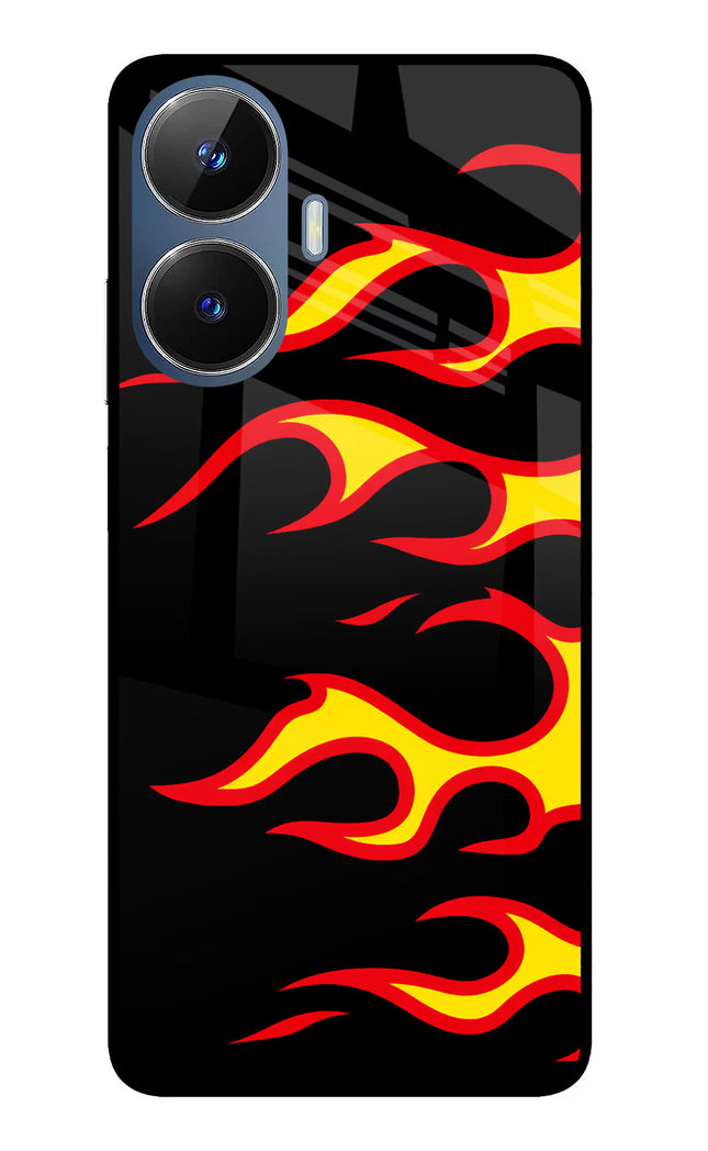 Side Sweep Flames Realme C55/N55 Glass Case
