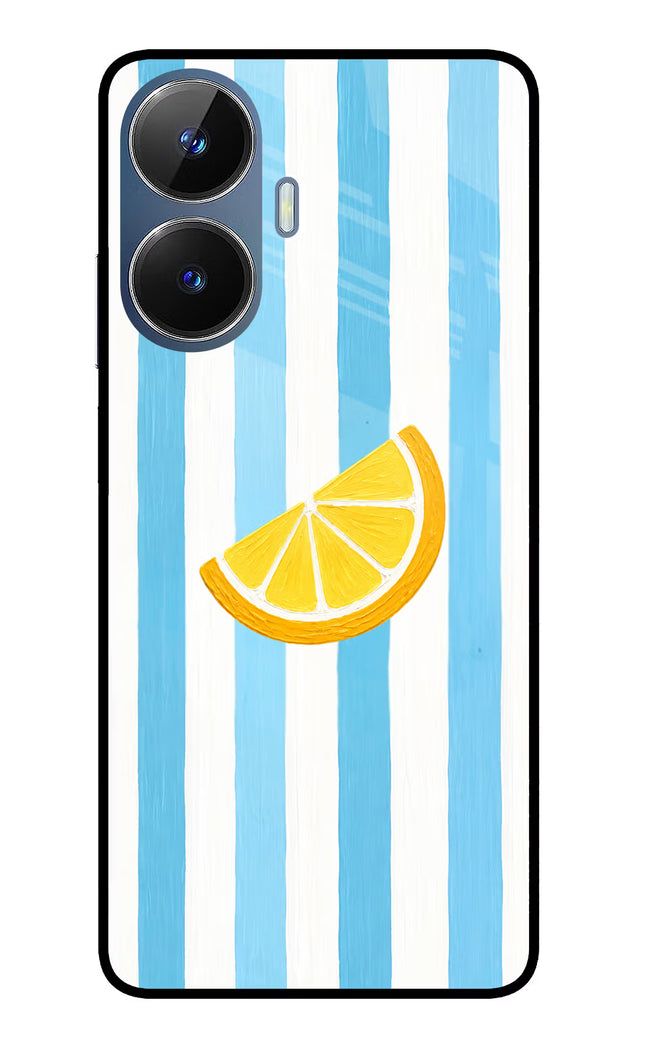 Summer Lemon Realme C55/N55 Glass Case Back Cover by Casekaro