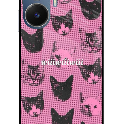 Pink Cats Realme C55/N55 Glass Case