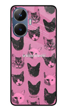 Pink Cats Realme C55/N55 Glass Case