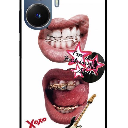 Rockstar Realme C55/N55 Glass Case Back Cover by Casekaro
