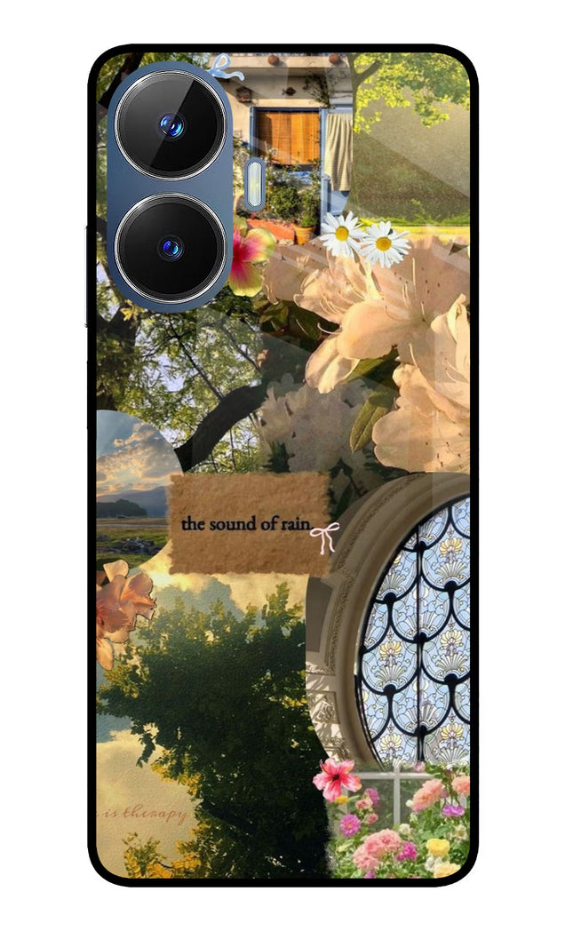 Rain Realme C55/N55 Glass Case Back Cover by Casekaro