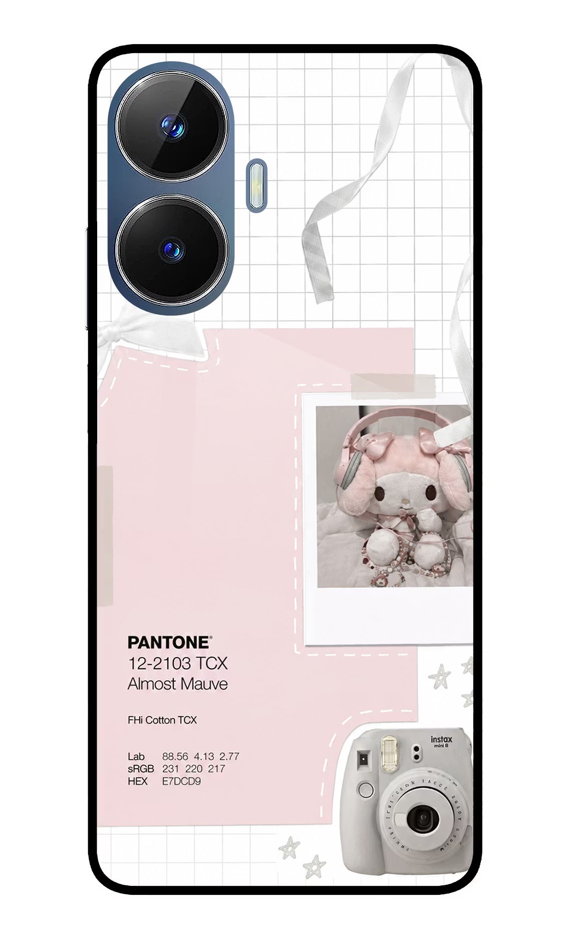 Pantone Asthetic Realme C55/N55 Glass Case