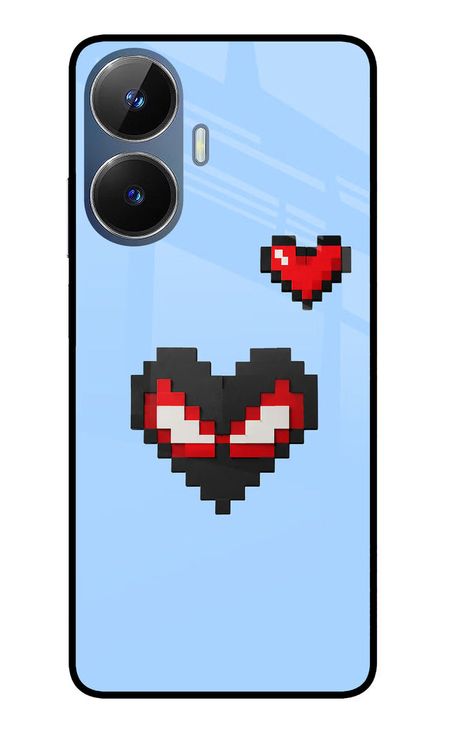Peter Heart Realme C55/N55 Glass Case Back Cover by Casekaro