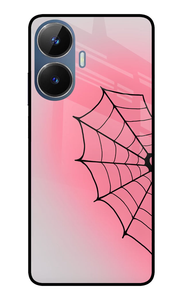 Pink Web Realme C55/N55 Glass Case