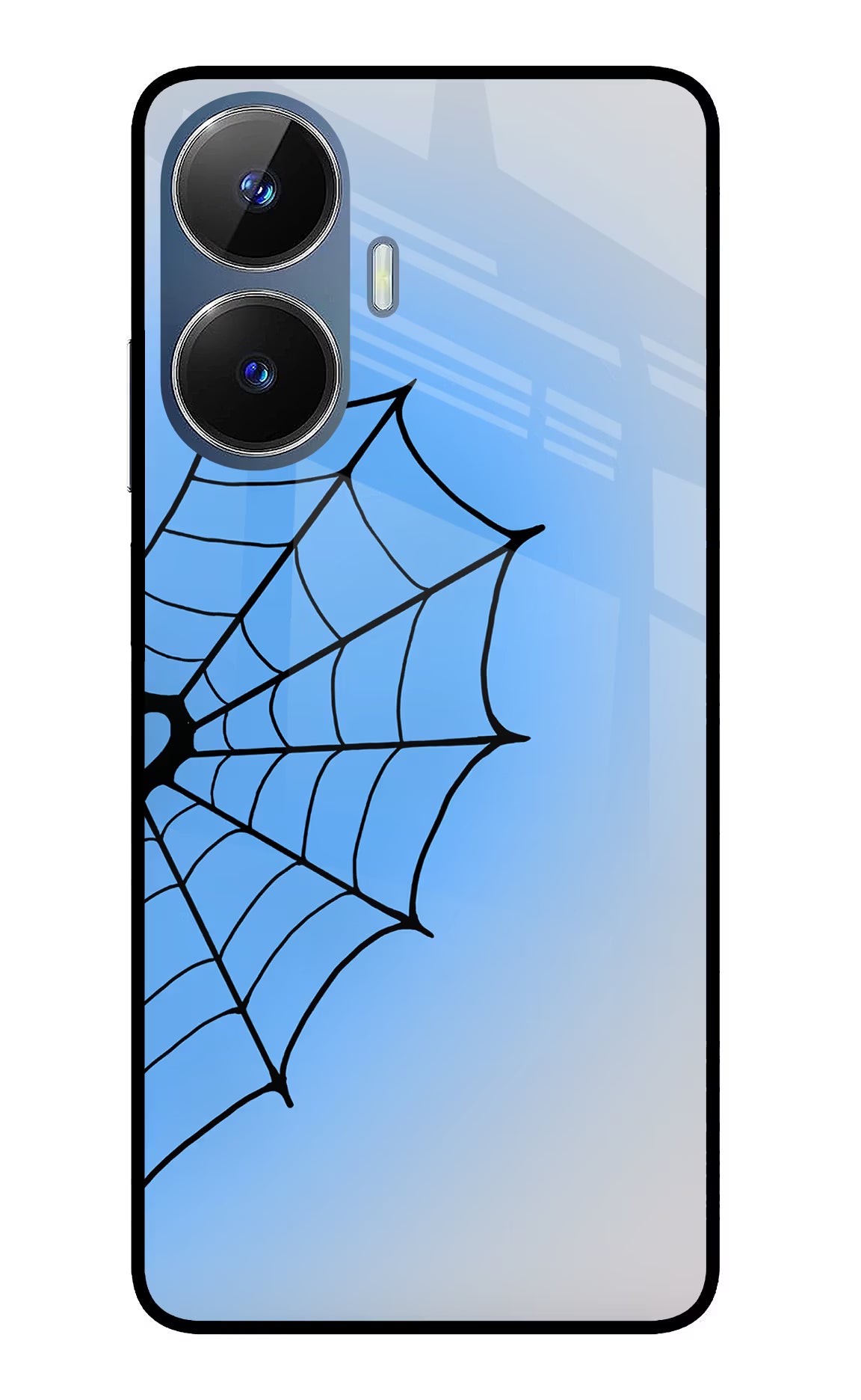 Blue Web Realme C55/N55 Glass Case