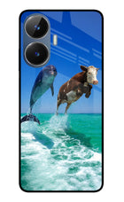 Dolphin vs Cow Realme C55/N55 Glass Case