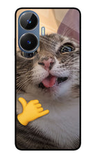 Silly Cat Call Realme C55/N55 Glass Case