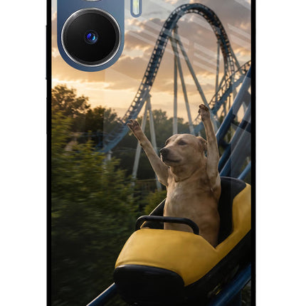 Rollercoaster Dog Realme C55/N55 Glass Case