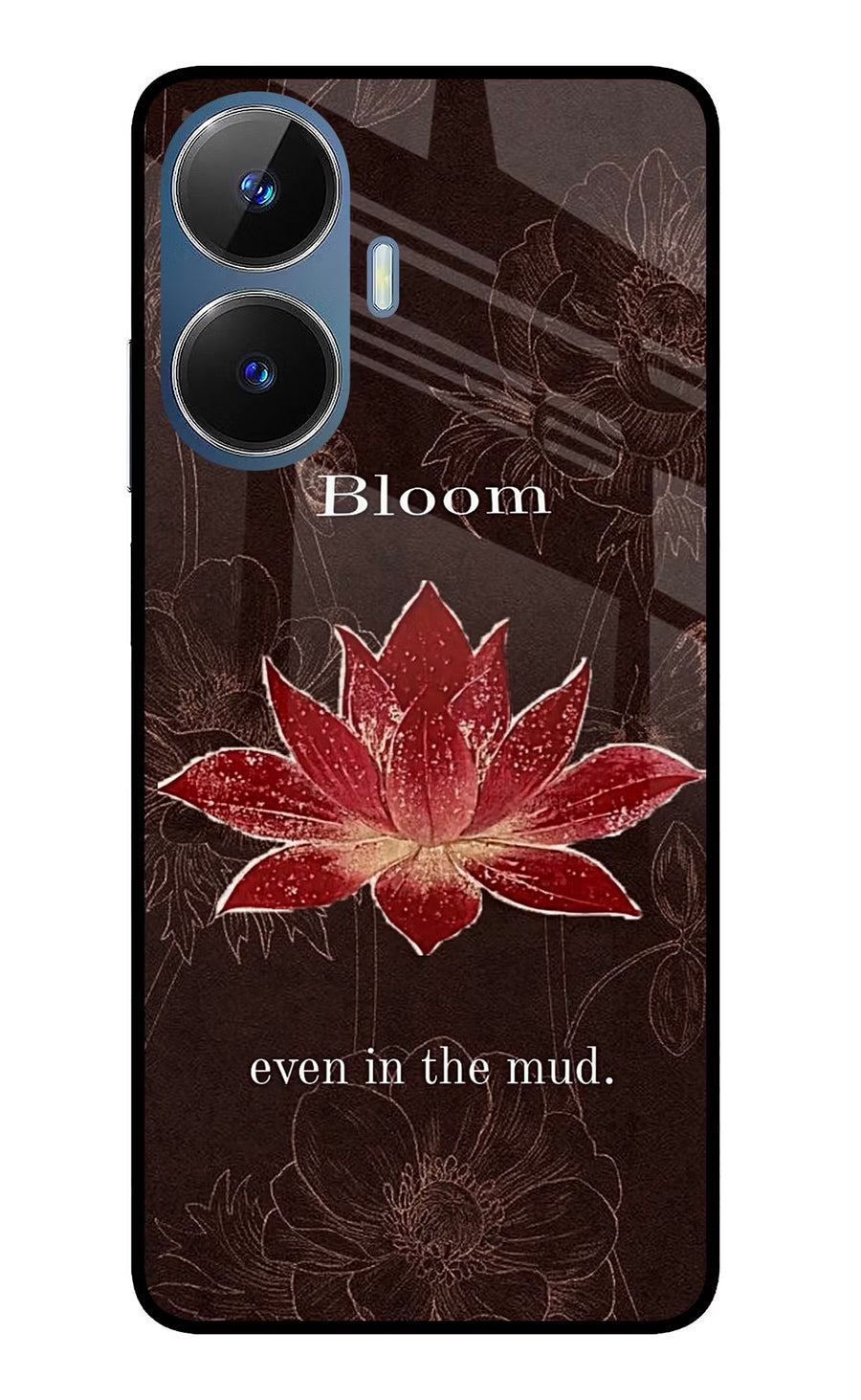 Bloom Realme C55/N55 Back Cover, Glass case
