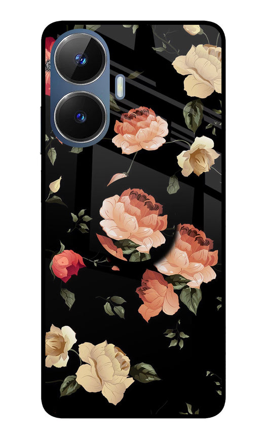 Flowers Realme C55/N55 Glass Case