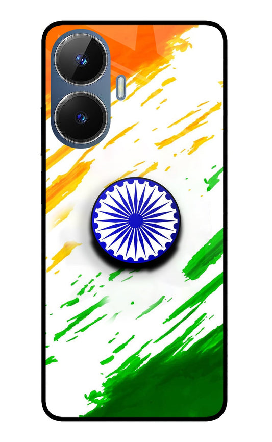 Indian Flag Ashoka Chakra Realme C55/N55 Glass Case