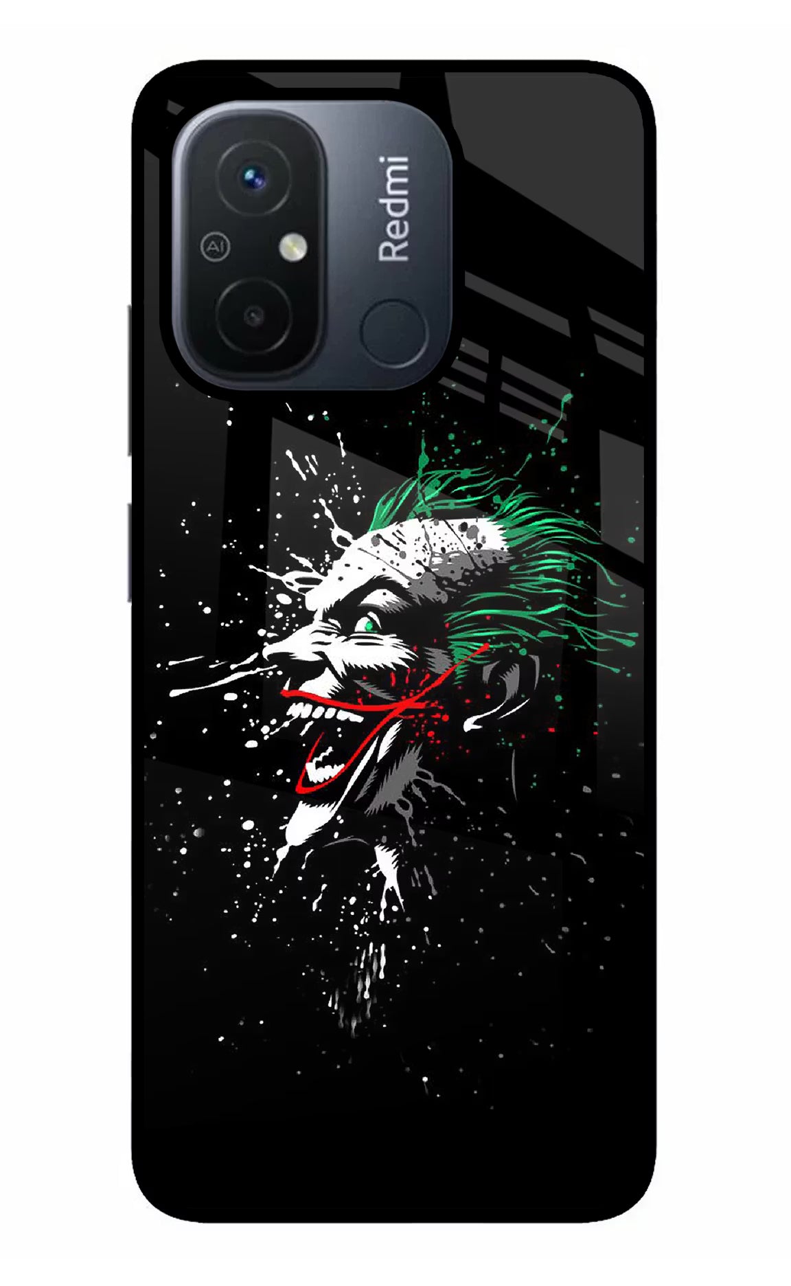 Joker Redmi 12C Glass Case Back Cover by Casekaro