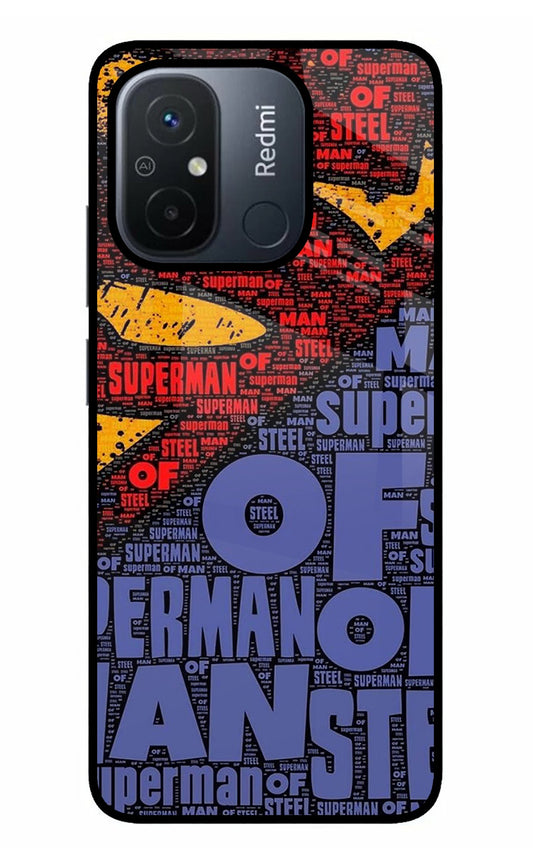 Superman Redmi 12C Glass Case