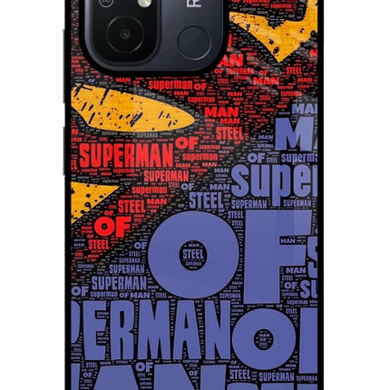 Superman Redmi 12C Glass Case