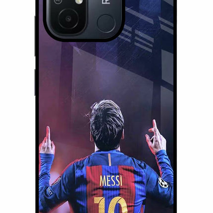Messi Redmi 12C Glass Case