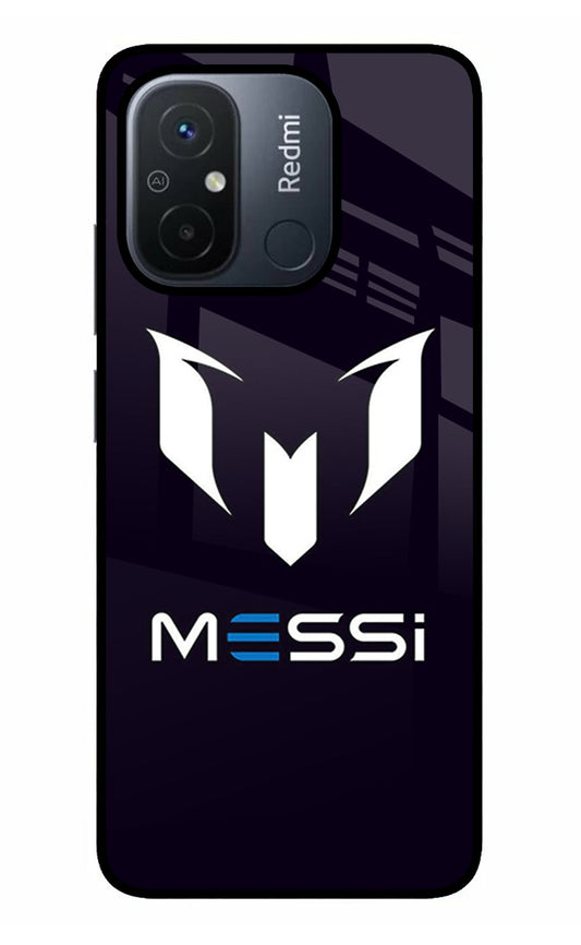 Messi Logo Redmi 12C Glass Case
