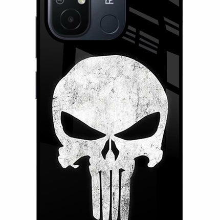 Punisher Skull Redmi 12C Glass Case
