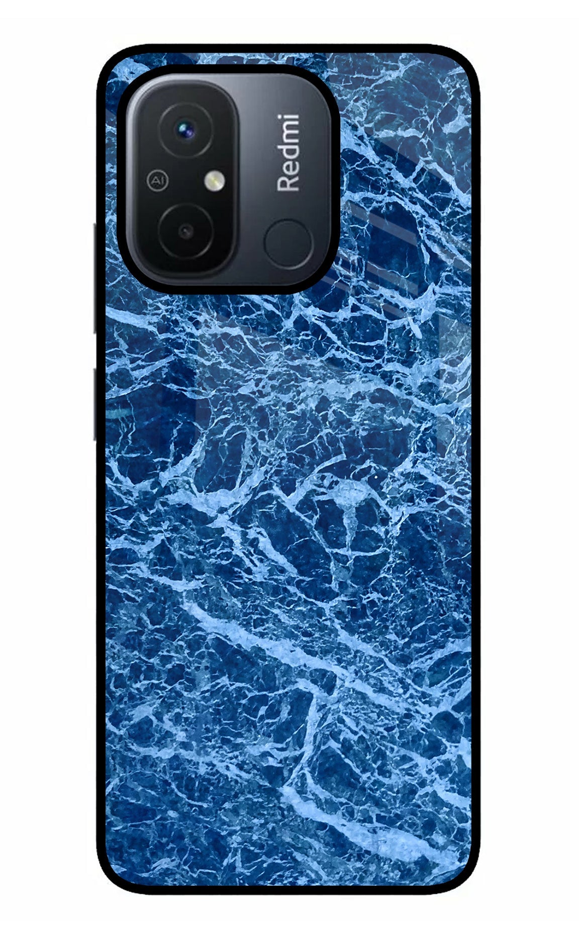 Blue Marble Redmi 12C Glass Case