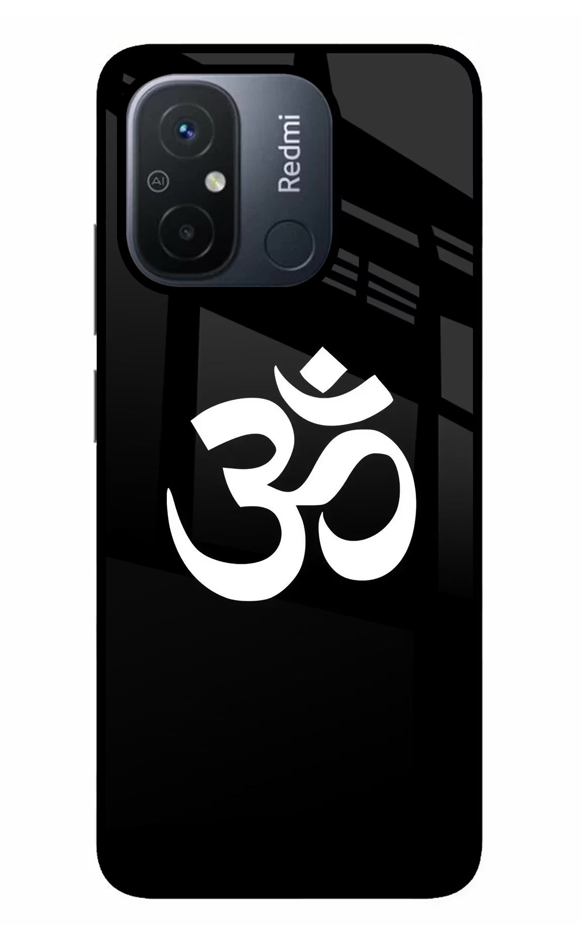 Om Redmi 12C Glass Case Back Cover by Casekaro