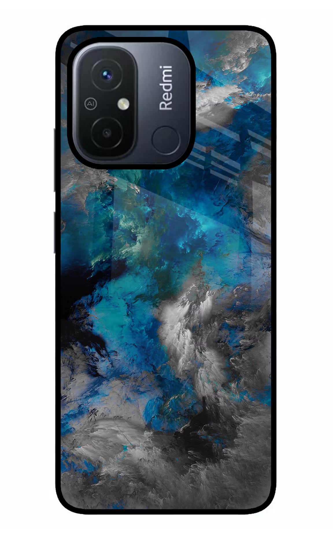 Artwork Redmi 12C Glass Case Back Cover by Casekaro
