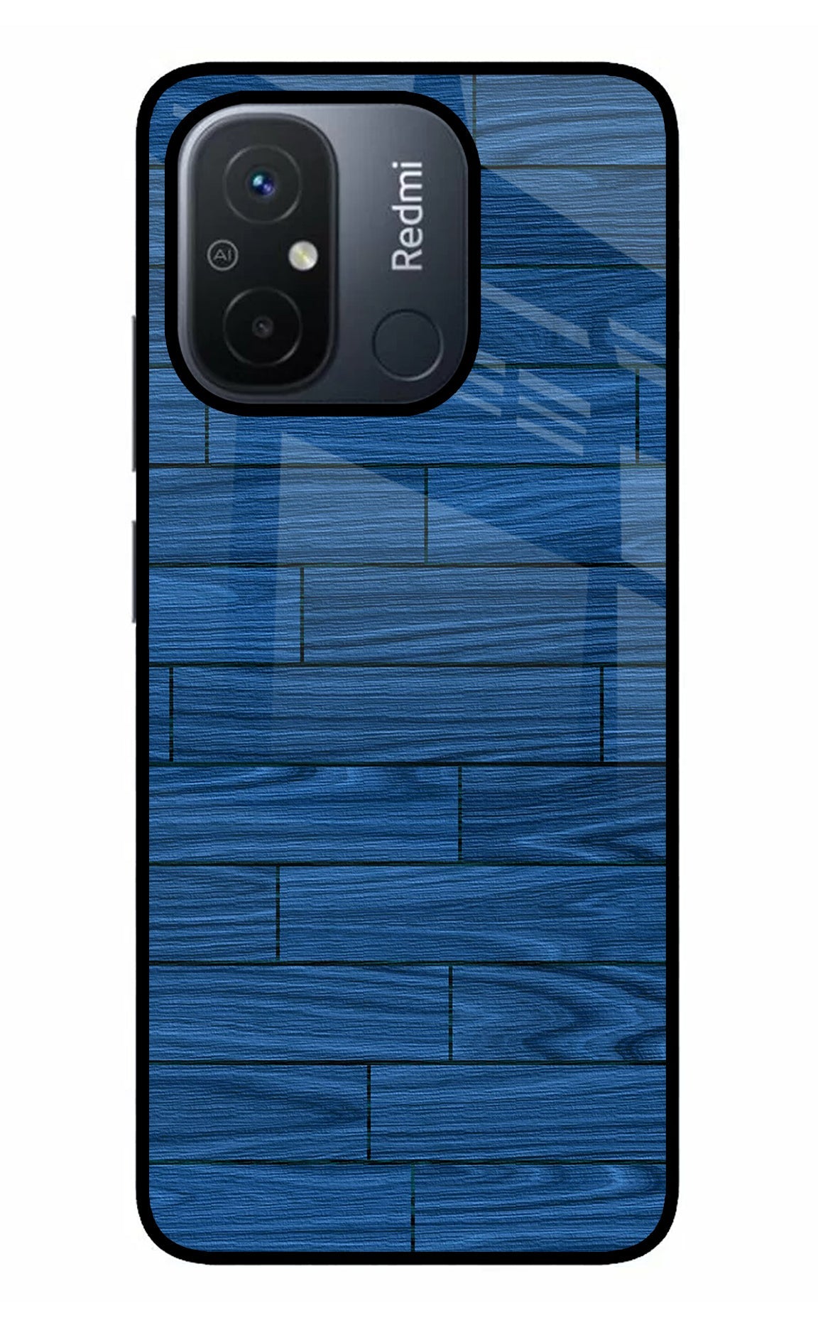 Wooden Texture Redmi 12C Glass Case