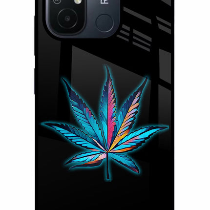 Weed Redmi 12C Glass Case