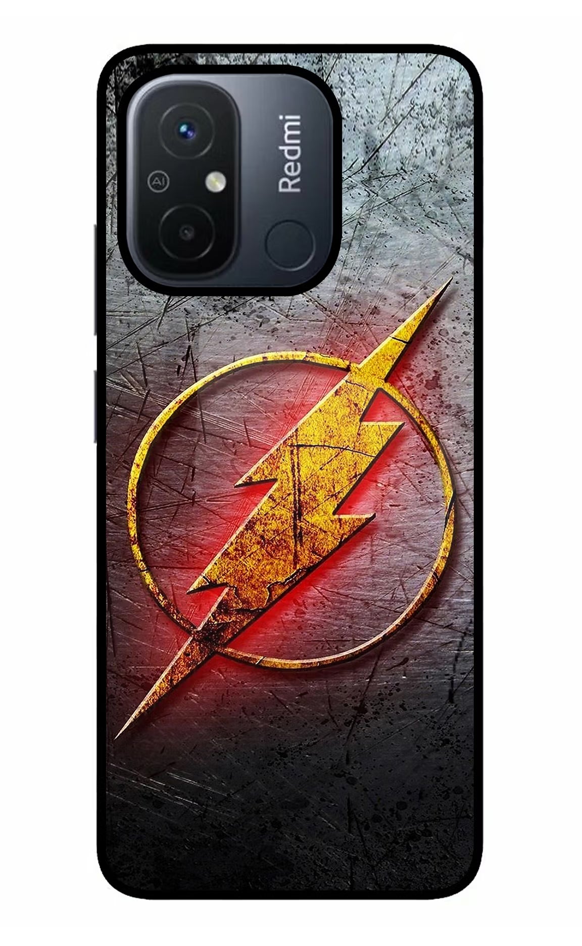 Flash Redmi 12C Glass Case Back Cover by Casekaro