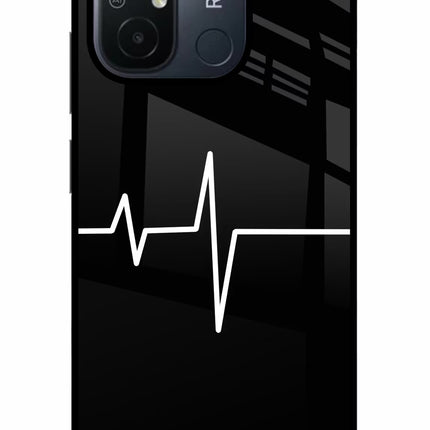 Heart Beats Redmi 12C Glass Case